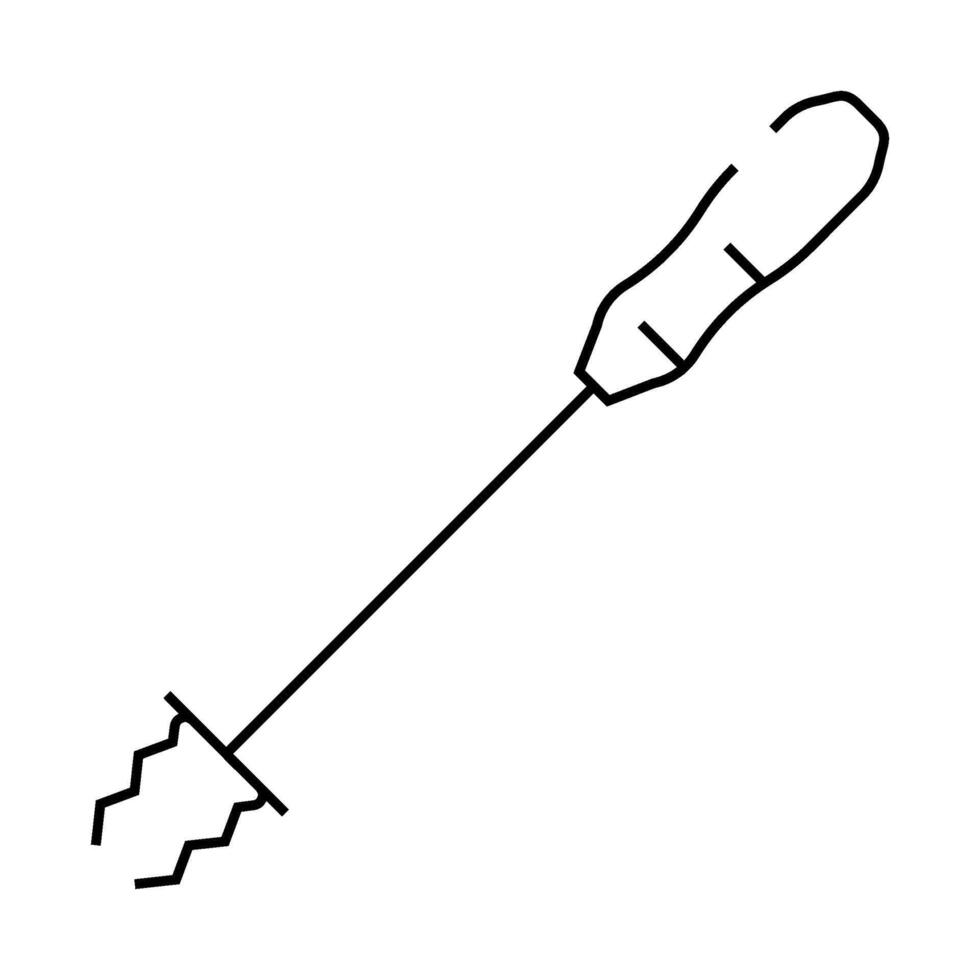 marshmallow roasting sticks line icon illustration vector