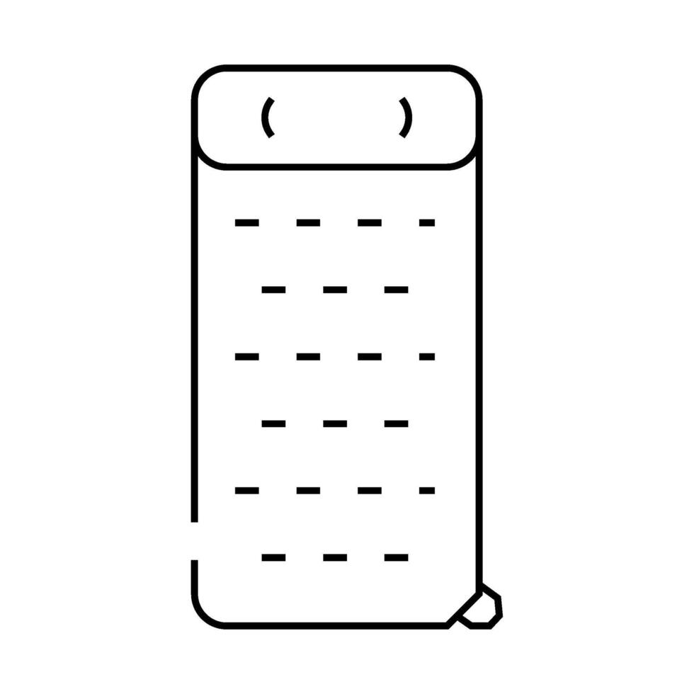 camping pad glamping line icon illustration vector