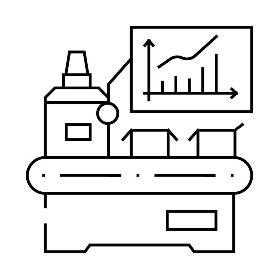 efficiency improvement manufacturing engineer line icon illustration vector