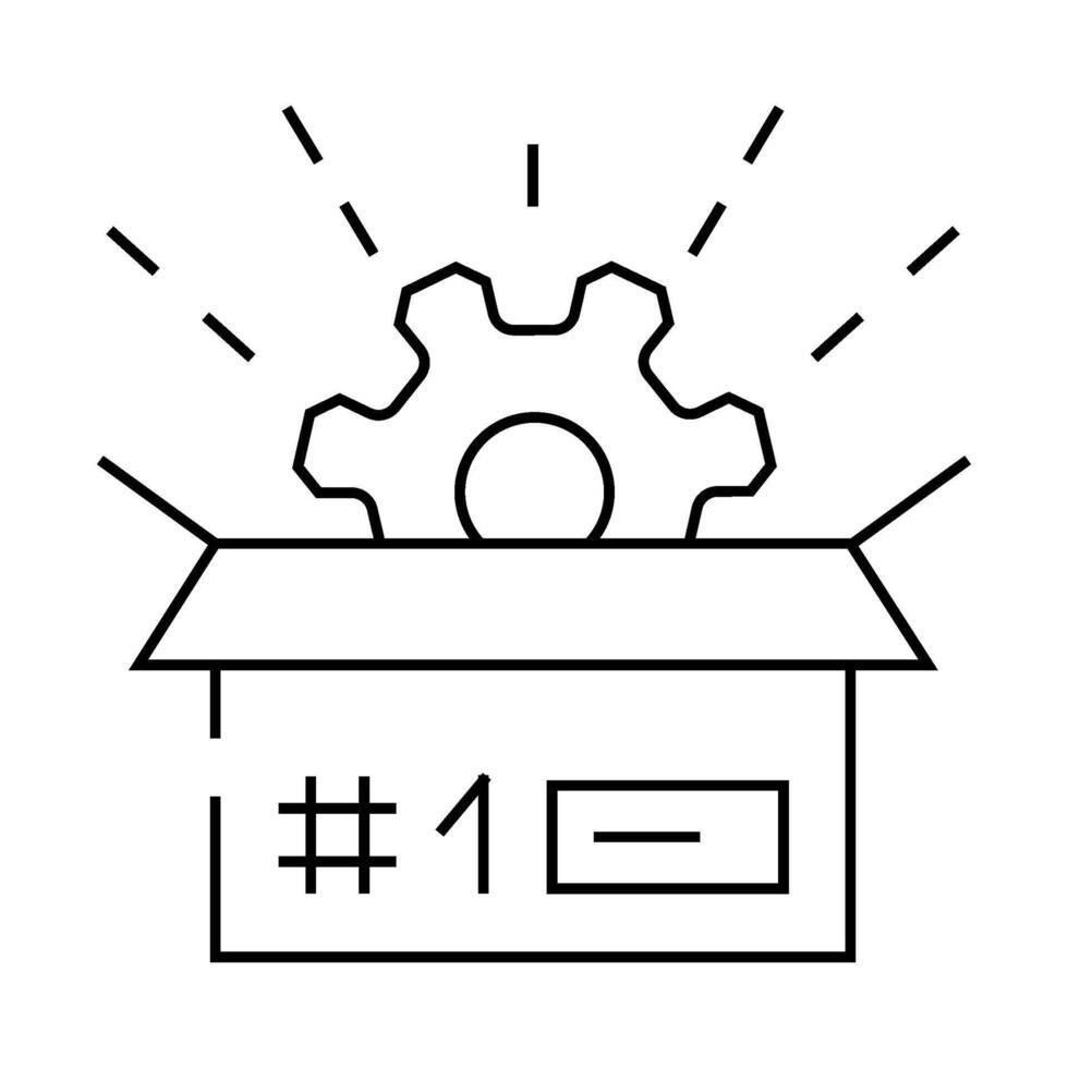 custom manufacturing engineer line icon illustration vector