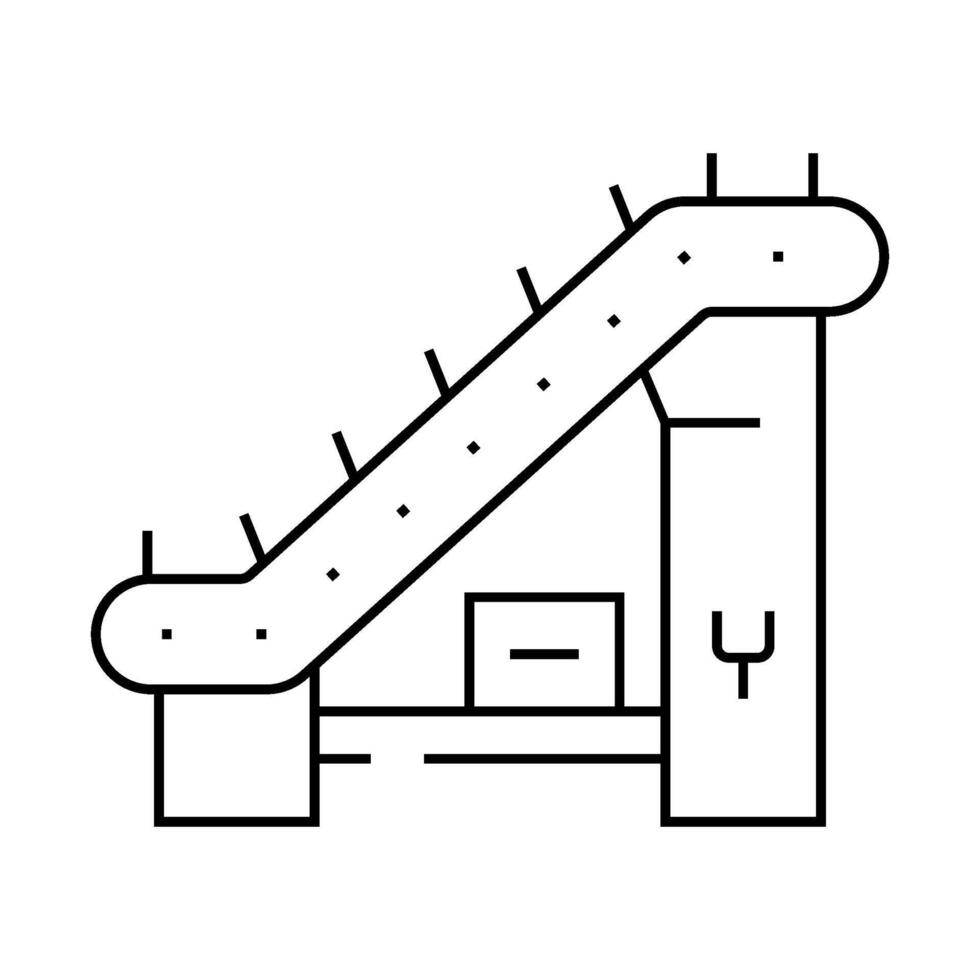 conveyor belt manufacturing engineer line icon illustration vector