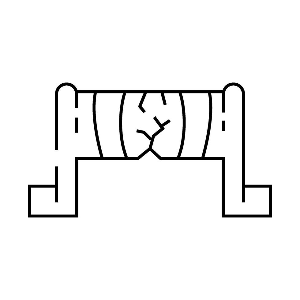 fatigue analysis mechanical engineer line icon illustration vector