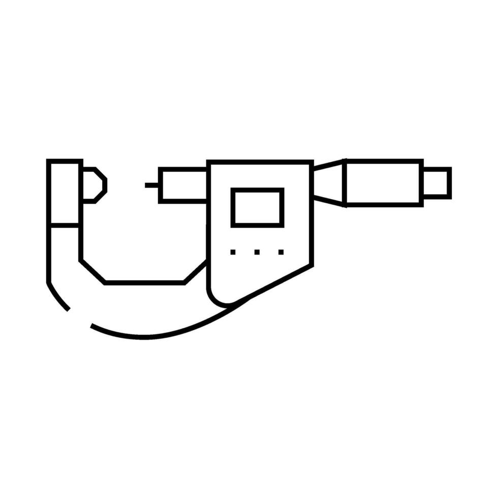 precision measuring manufacturing engineer line icon illustration vector