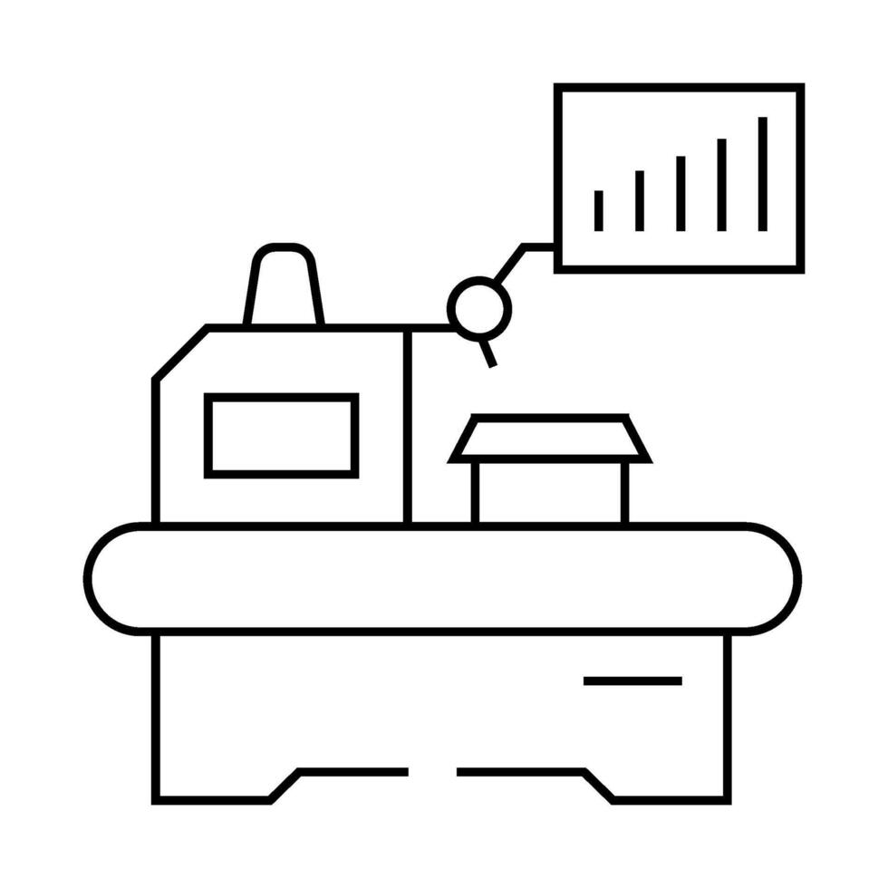 lean manufacturing mechanical engineer line icon illustration vector