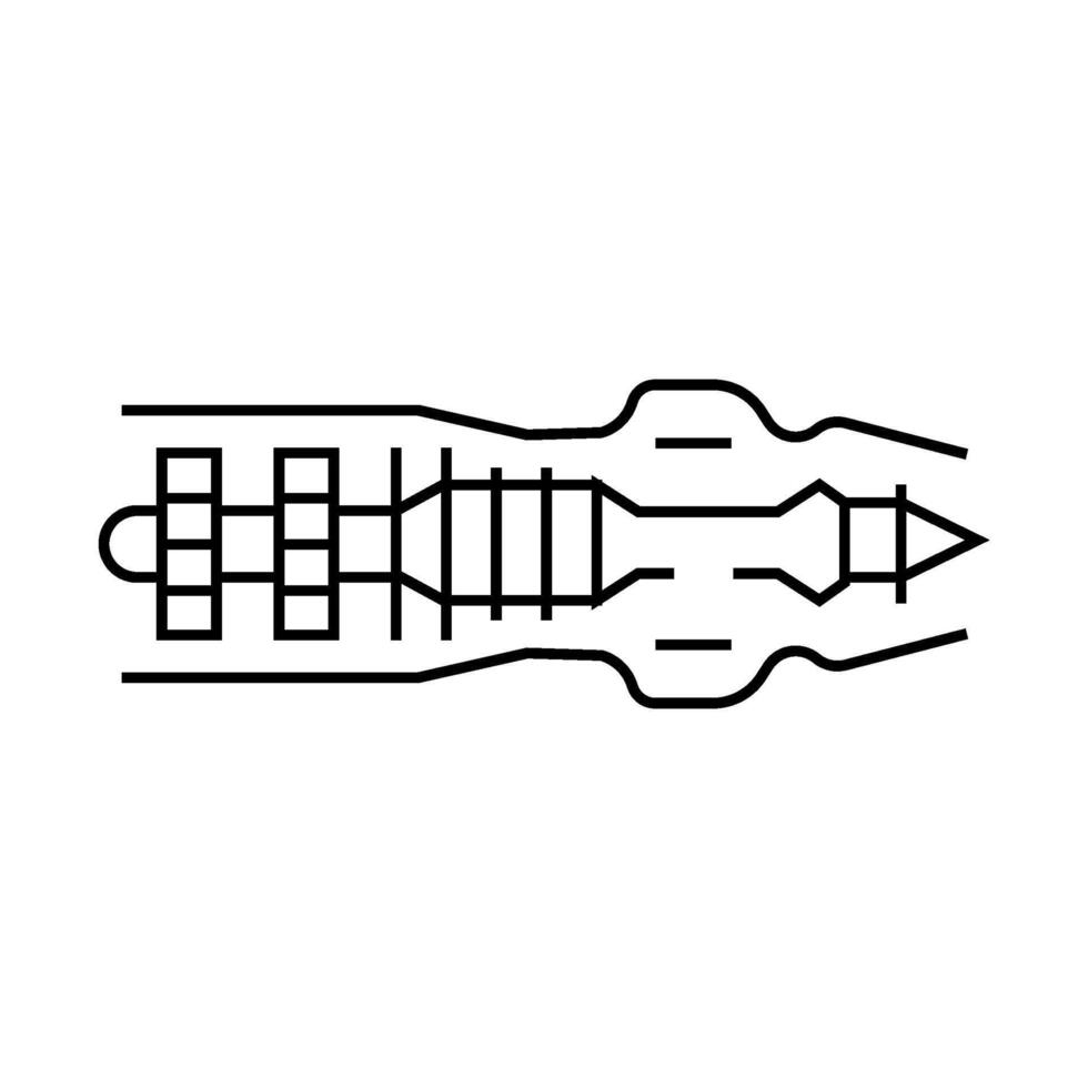 aerospace engineering mechanical engineer line icon illustration vector