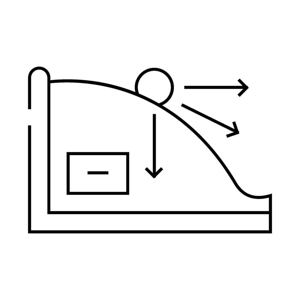 kinematics theory mechanical engineer line icon illustration vector