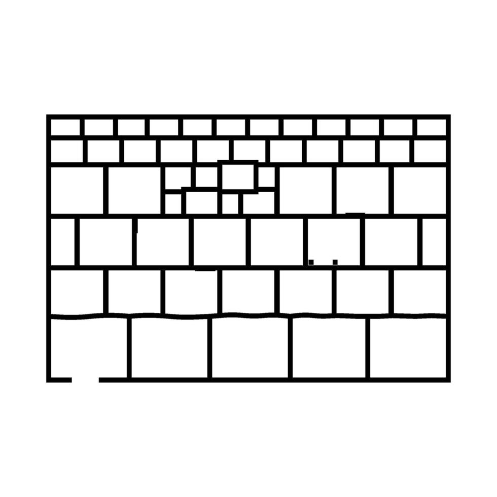 western wall wailing wall line icon illustration vector