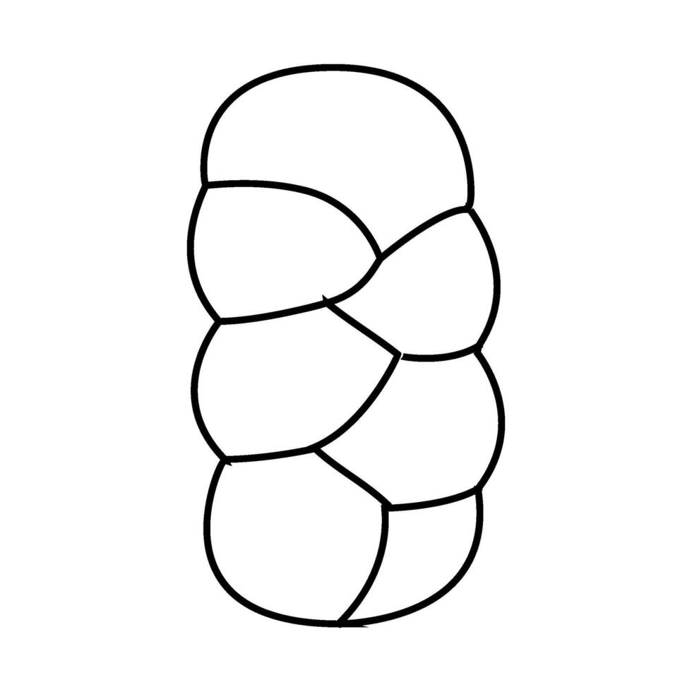 challah bread jewish line icon illustration vector