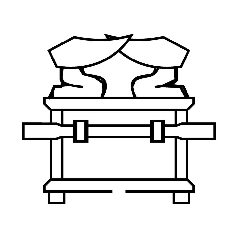 ark of the covenant line icon illustration vector