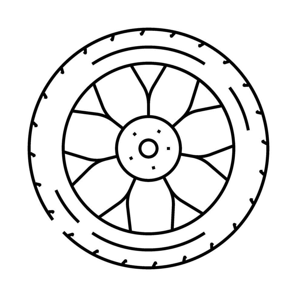 racing tires vehicle auto line icon illustration vector