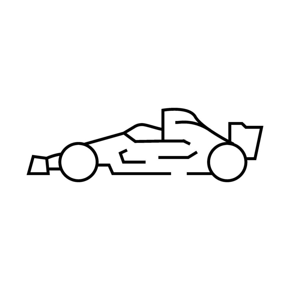 sport racing car vehicle auto line icon illustration vector
