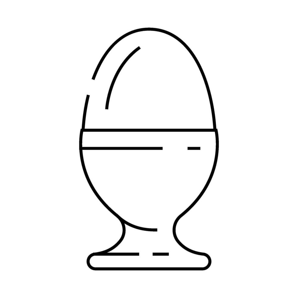 egg cup line icon illustration vector
