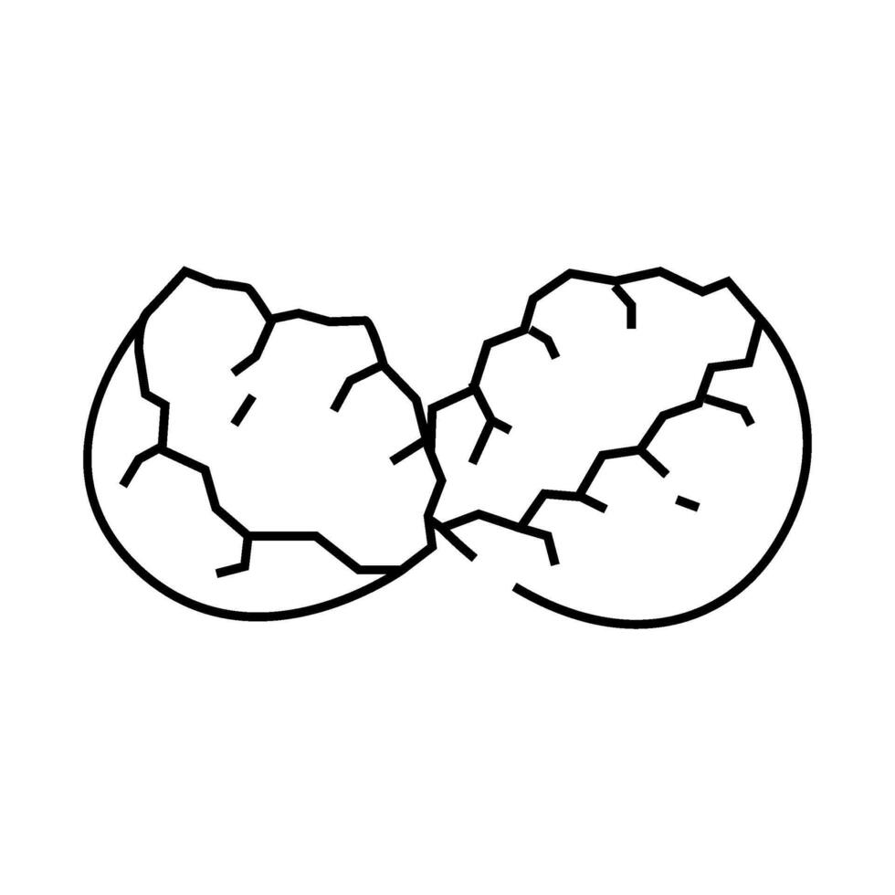 shell egg chicken line icon illustration vector