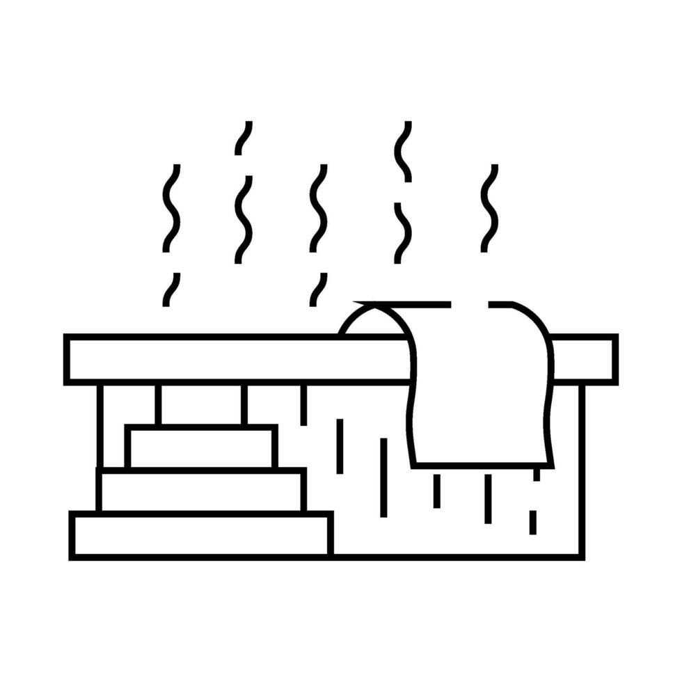 hot tub line icon illustration vector