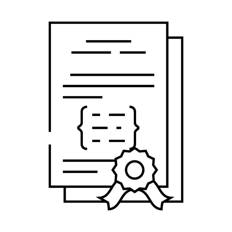software licensing line icon illustration vector