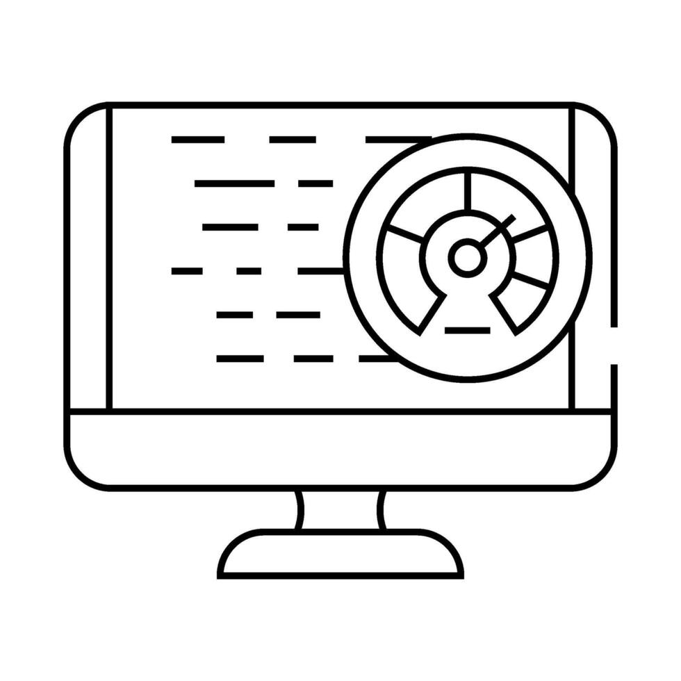 performance optimization software line icon illustration vector
