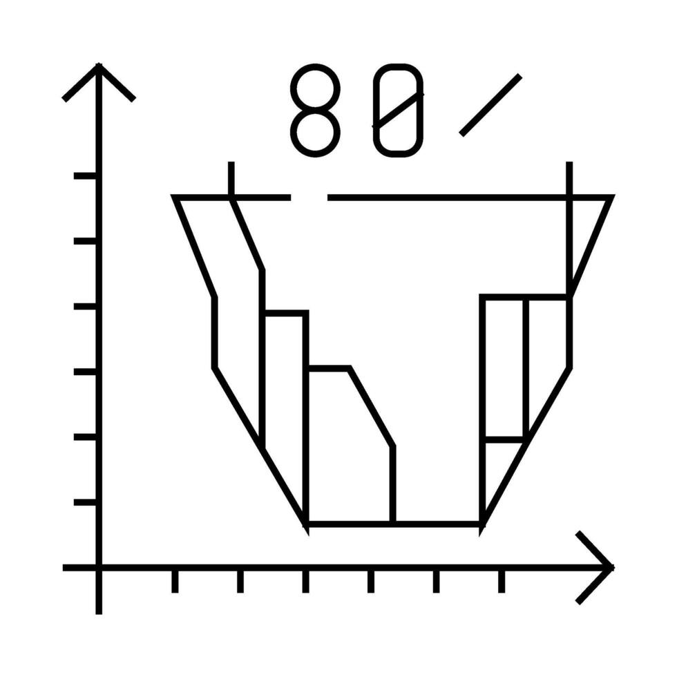marketing analytics line icon black illustration vector