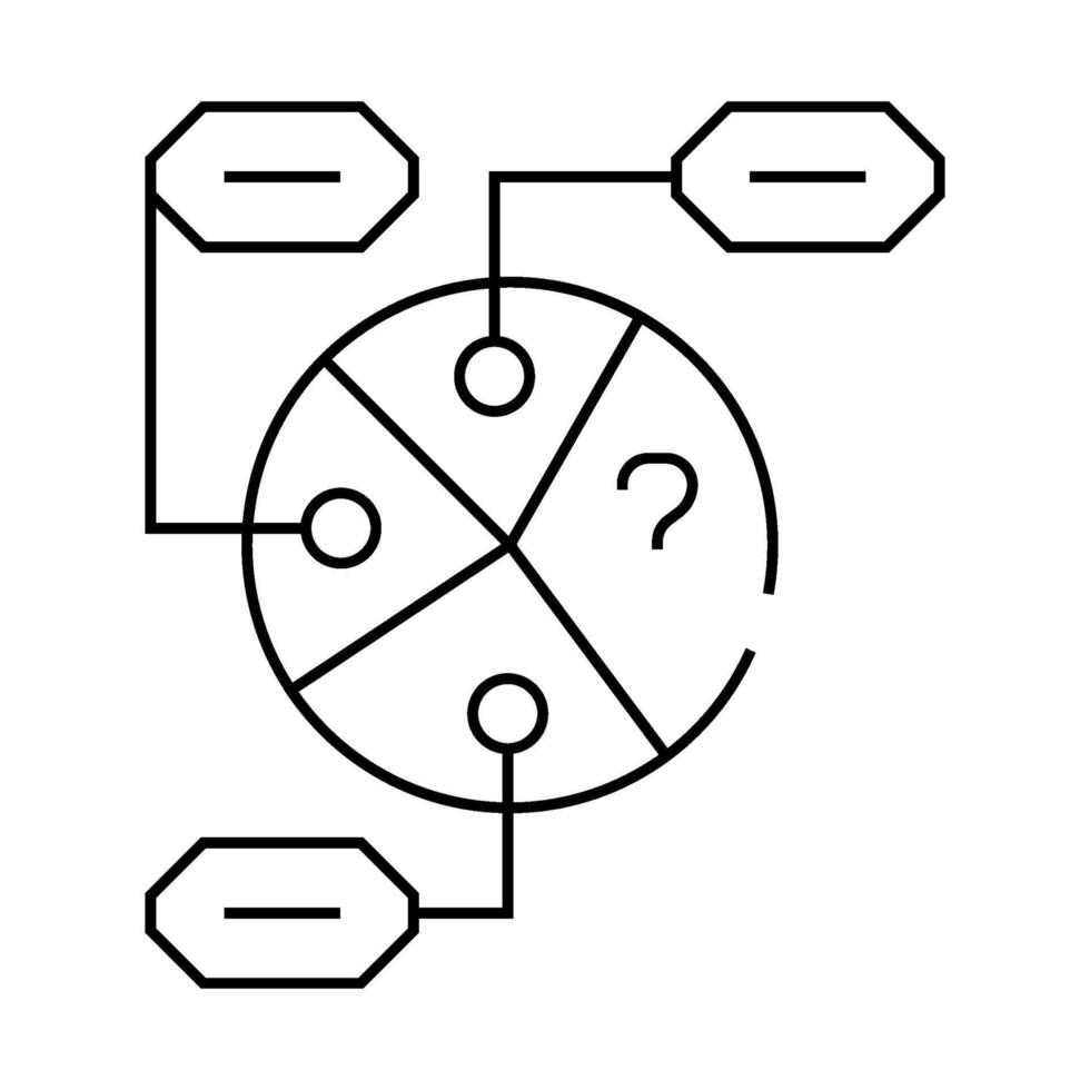 strategy and analysis line icon illustration vector
