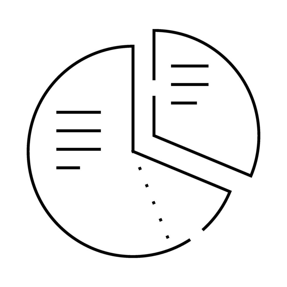 pie chart marketing analysis line icon illustration vector