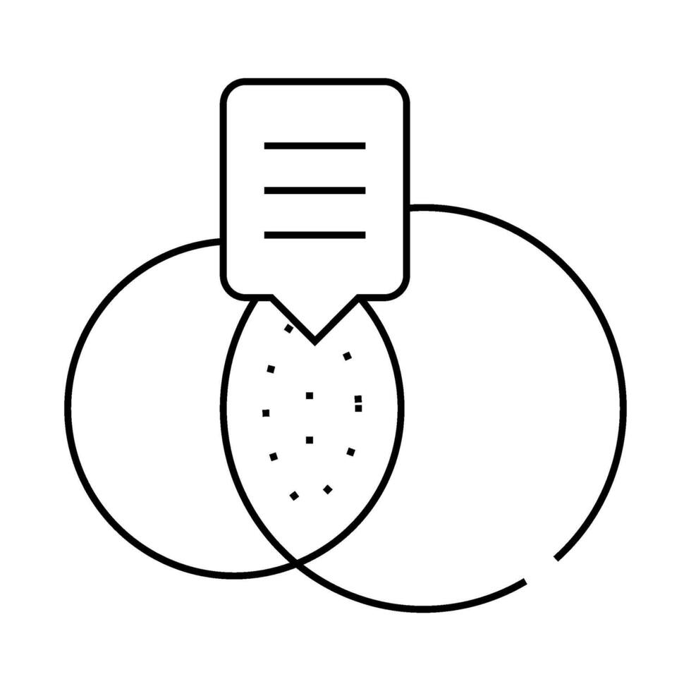 circle of relationships line icon illustration vector