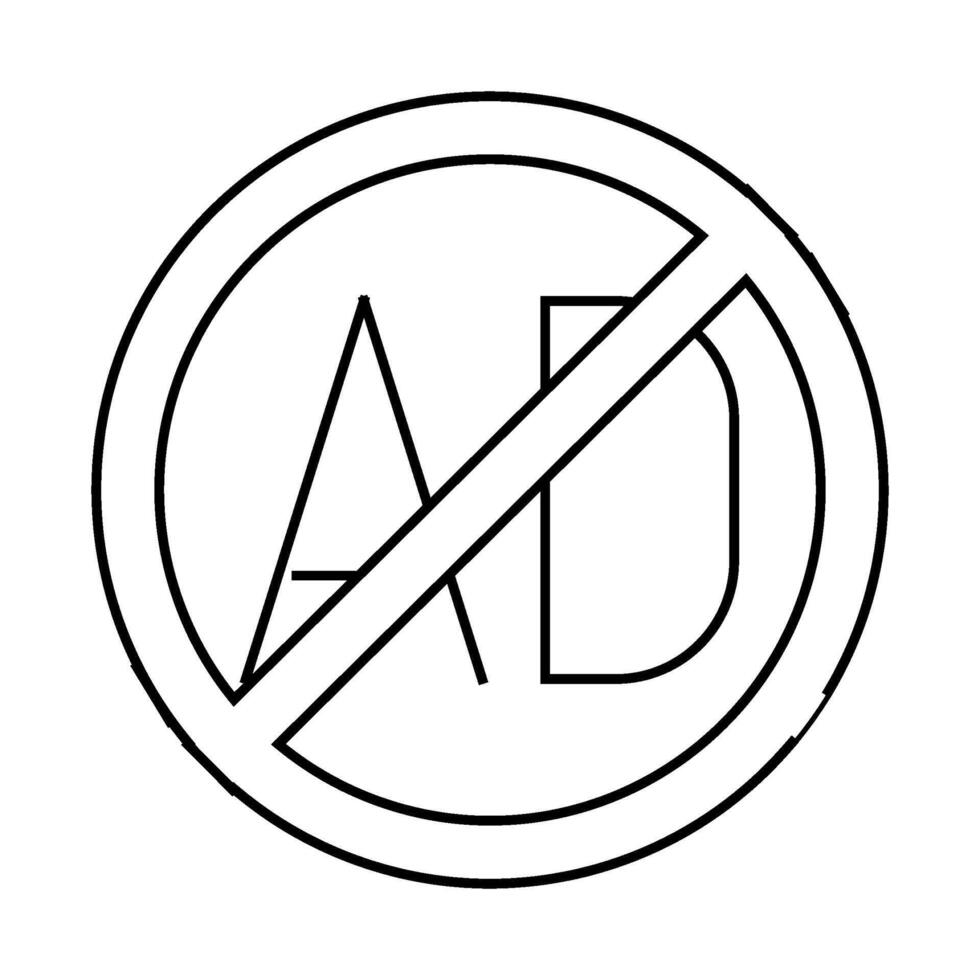 advertising block line icon black illustration vector