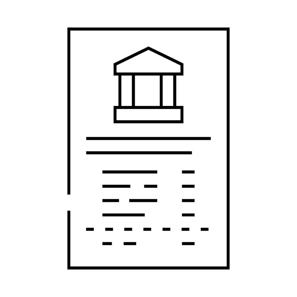 bank reconciliation line icon illustration vector