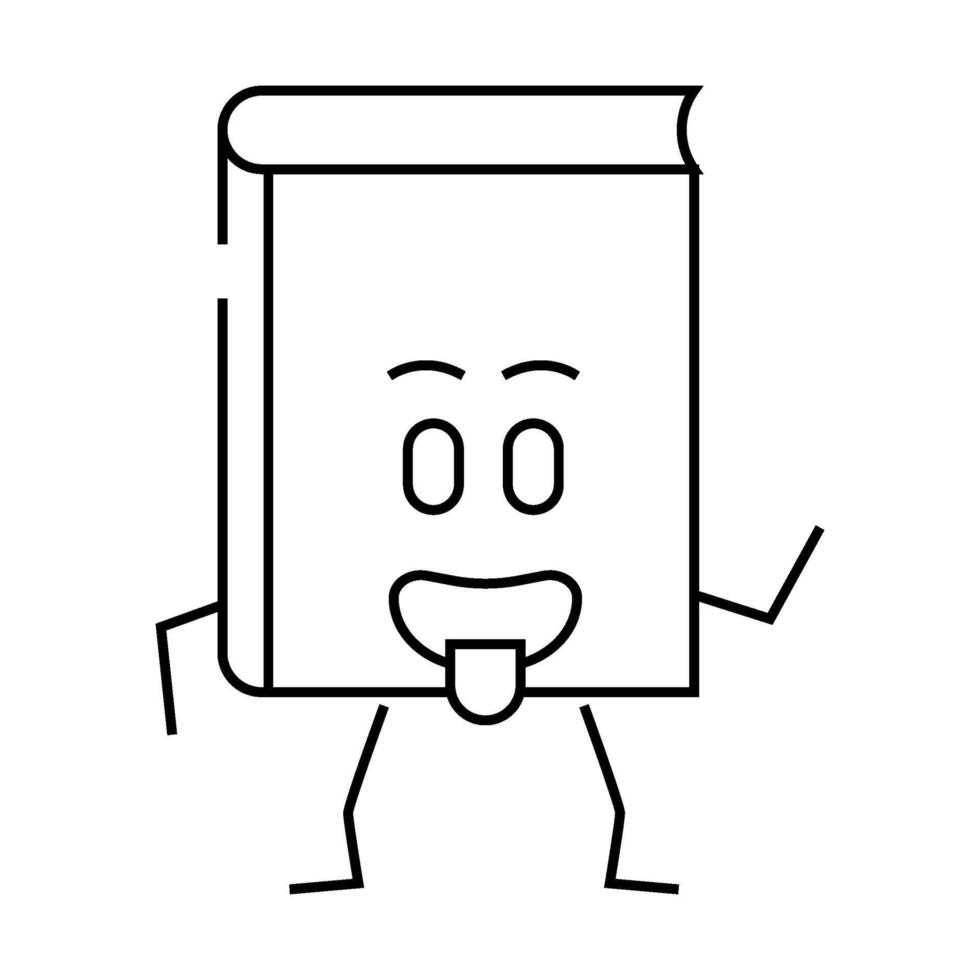 read book character line icon illustration vector