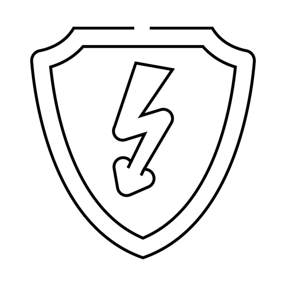 security electricity line icon illustration vector
