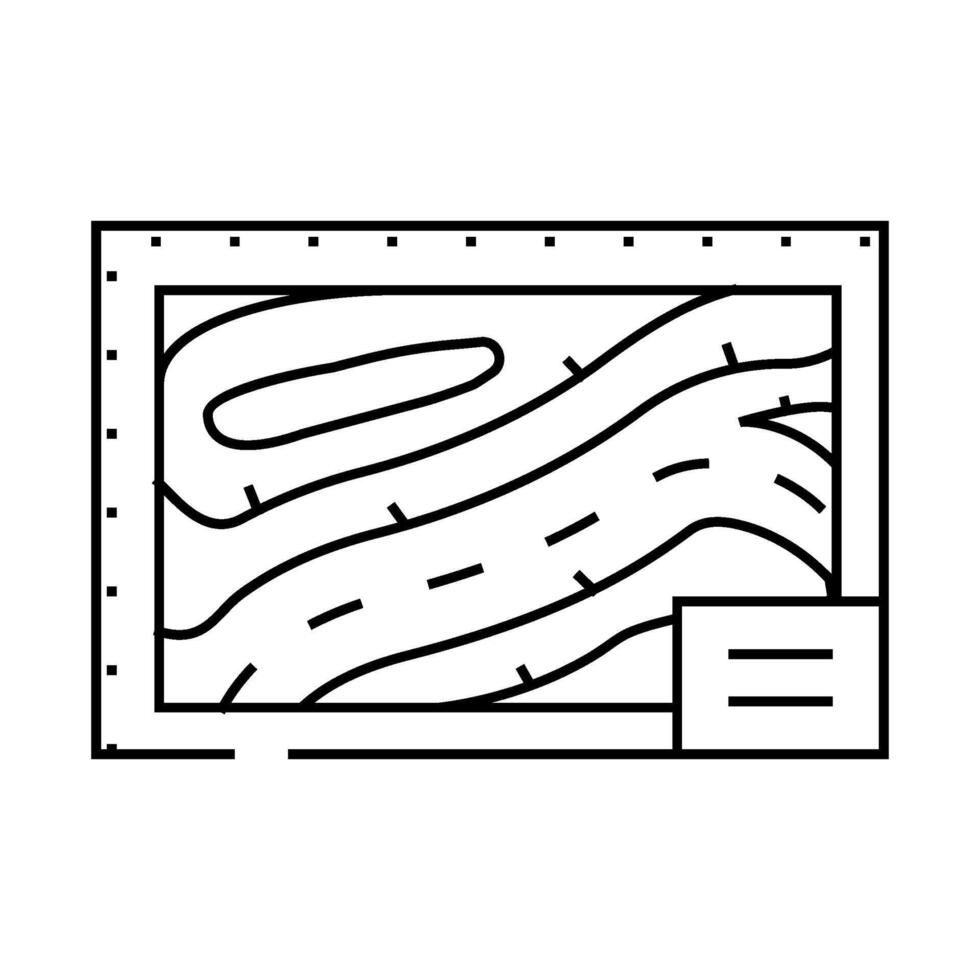geologic mapping mining line icon illustration vector