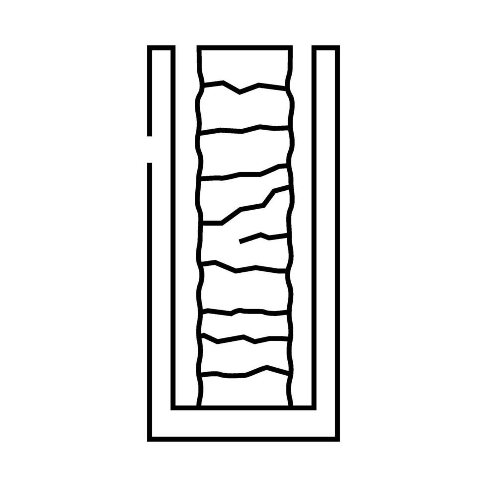 drill core samples line icon illustration vector