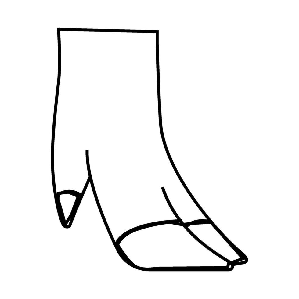 hoof pig animal line icon illustration vector