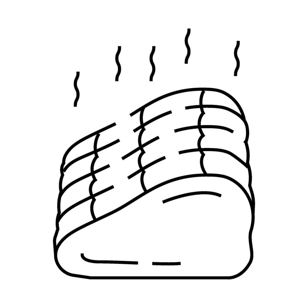 ham smoked line icon illustration vector