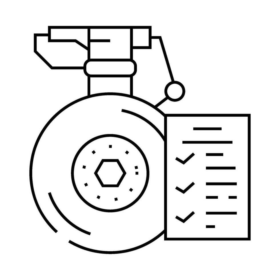 landing gear check aircraft line icon illustration vector