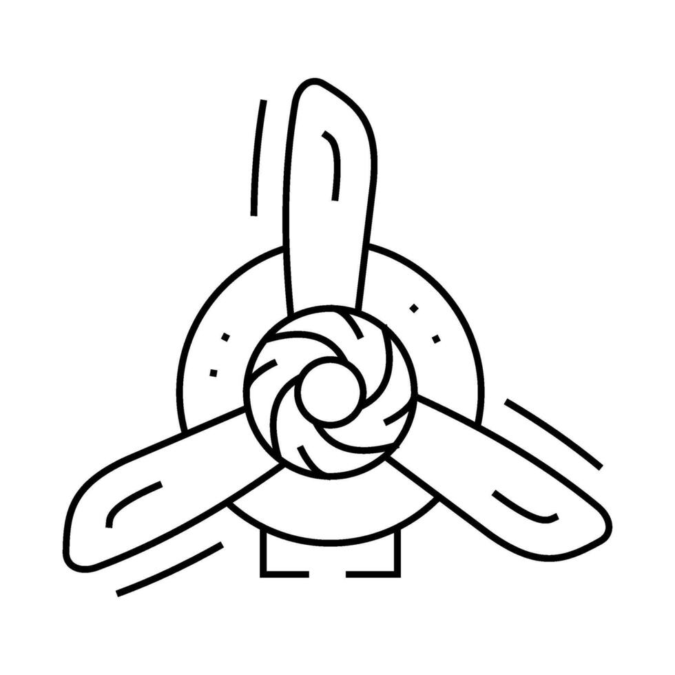 propeller maintenance aircraft line icon illustration vector