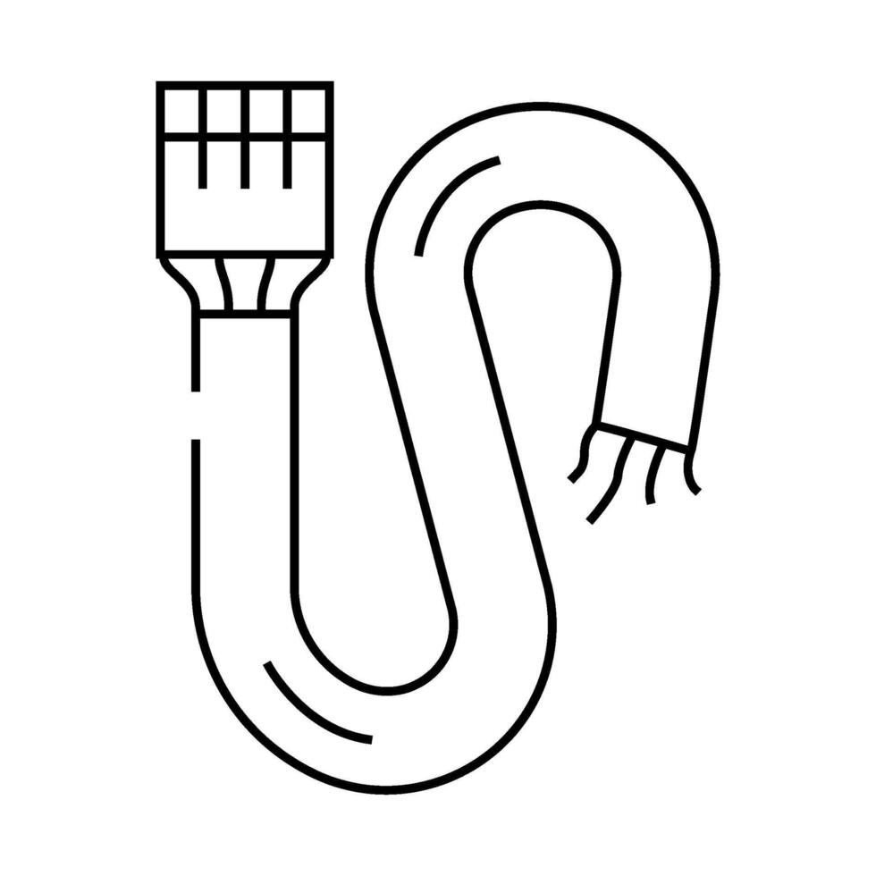 cable wiring electronics line icon illustration vector
