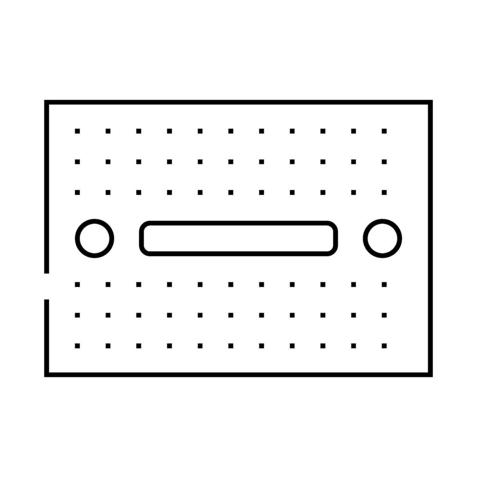 breadboard prototyping electronics line icon illustration vector