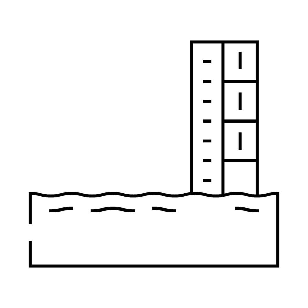 hydrology research hydrogeologist line icon illustration vector