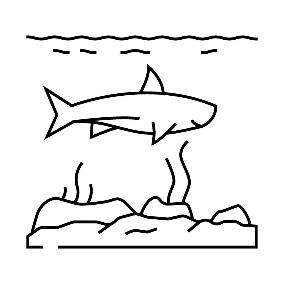marine ecology line icon illustration vector