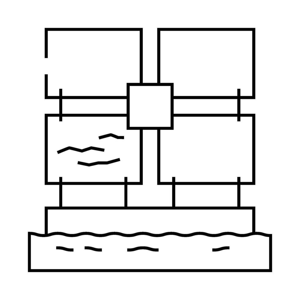 marine corrosion testing line icon illustration vector