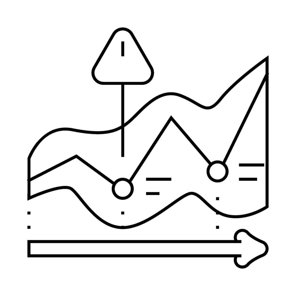 trends risk line icon illustration vector