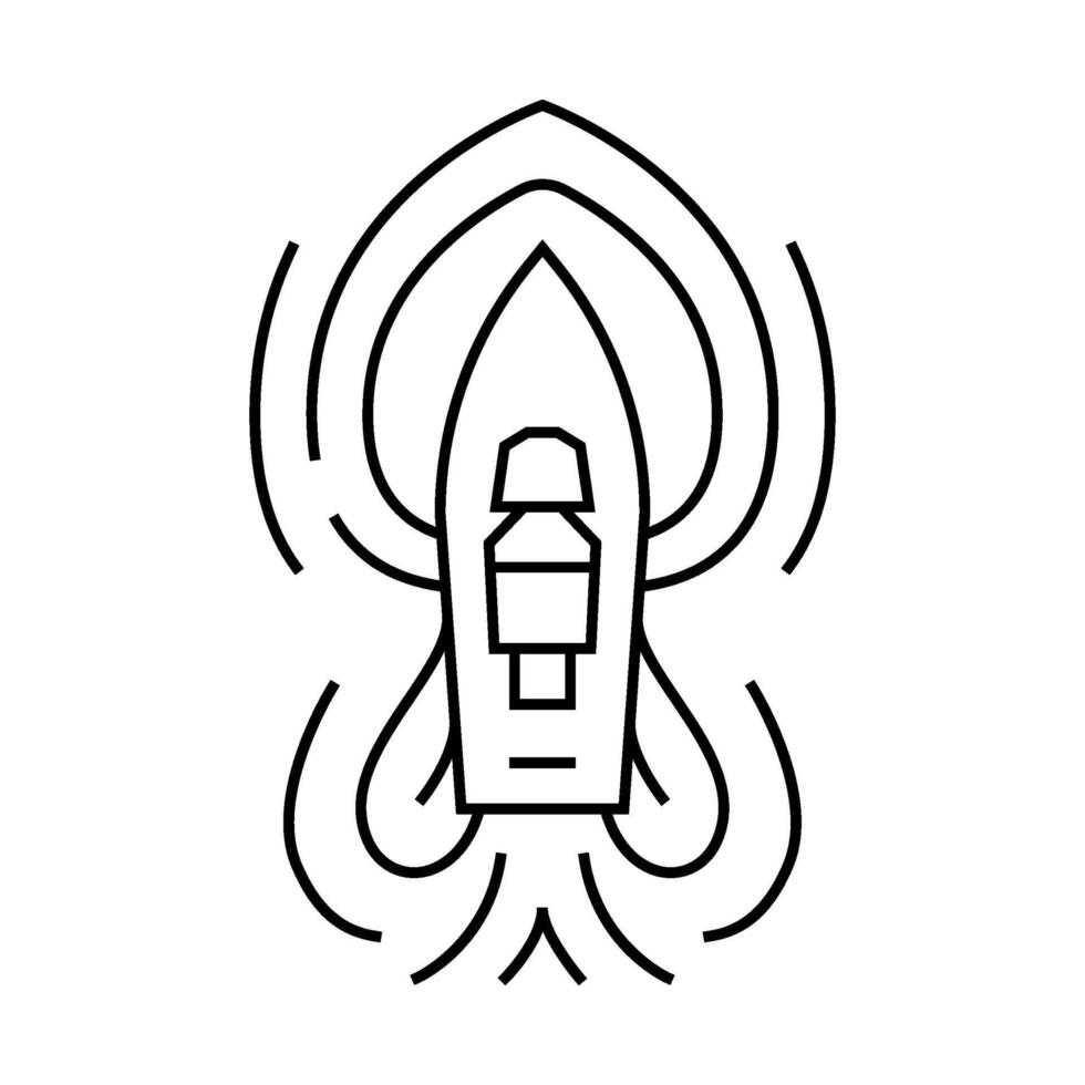 marine hydrodynamics line icon illustration vector