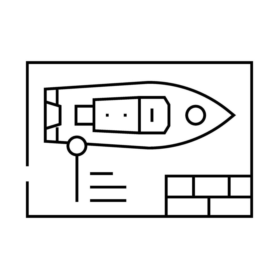 ship design concept marine line icon illustration vector