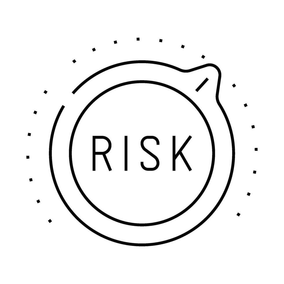 controls risk line icon illustration vector