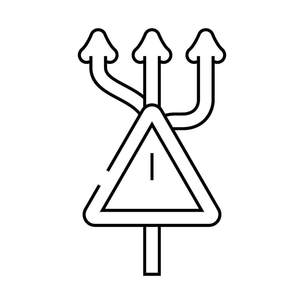 decision making risk line icon illustration vector