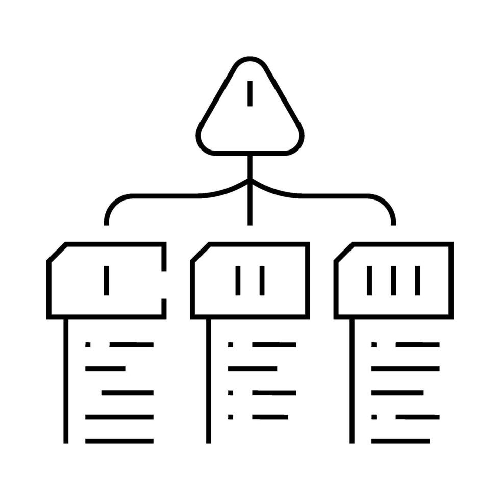 evaluation risk line icon illustration vector
