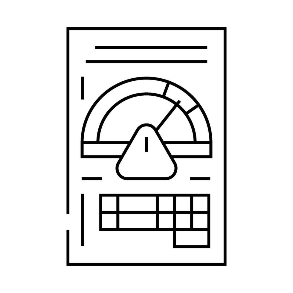 assessment report risk line icon illustration vector
