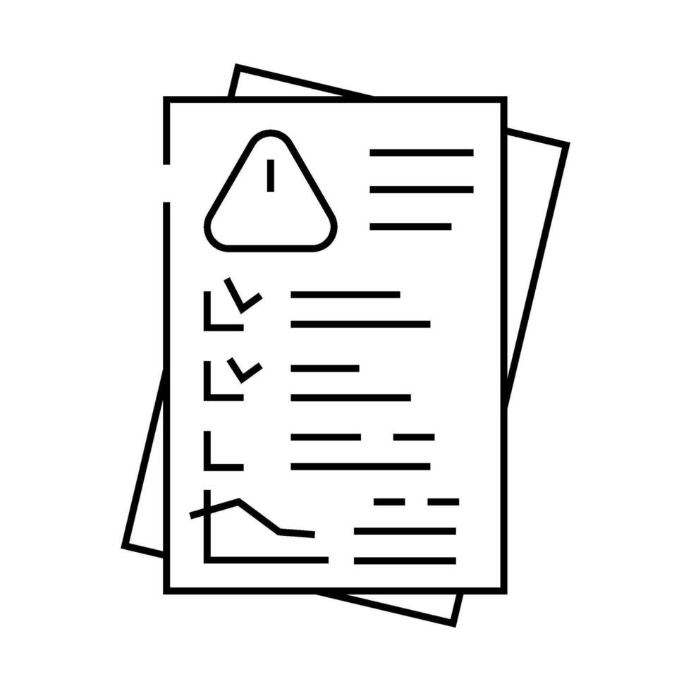 mitigation plan risk line icon illustration vector