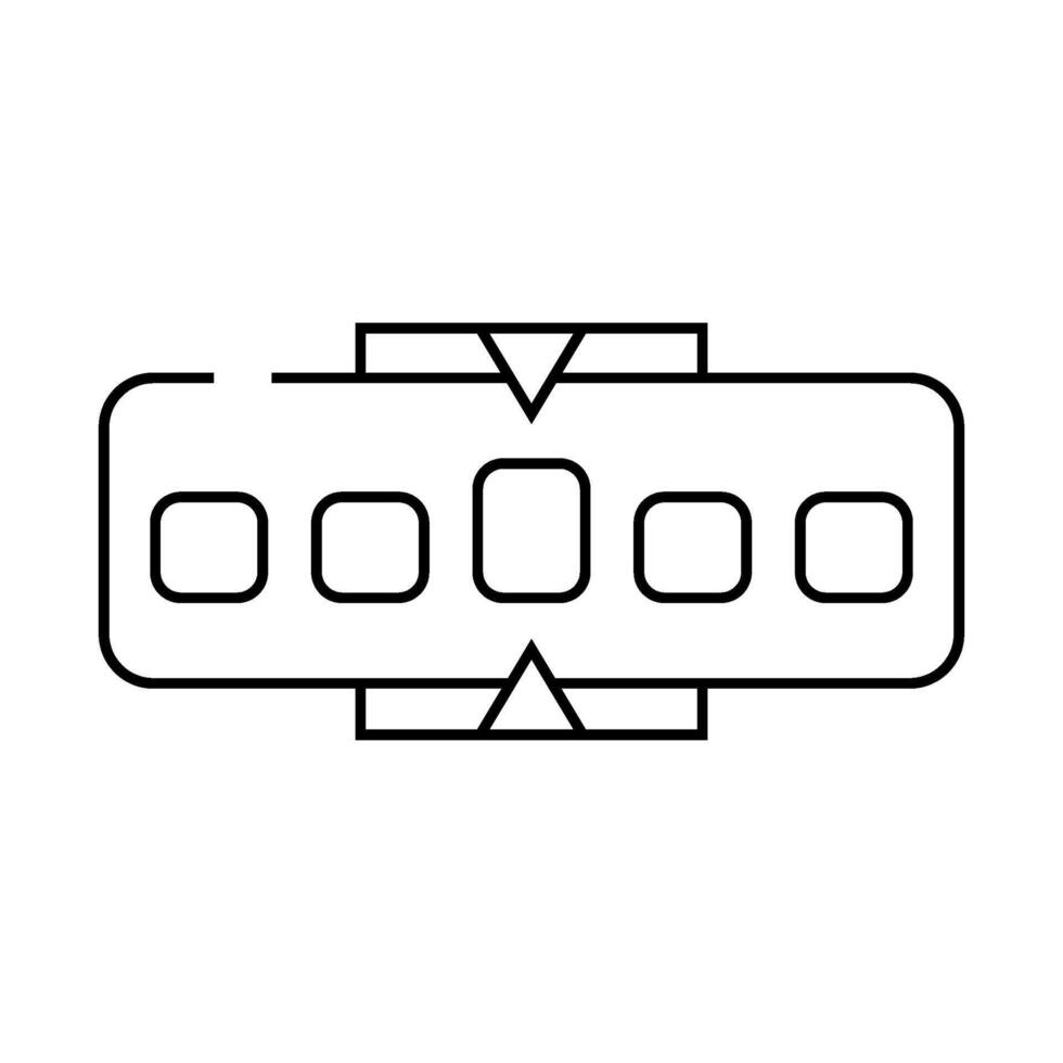 metrics risk line icon illustration vector