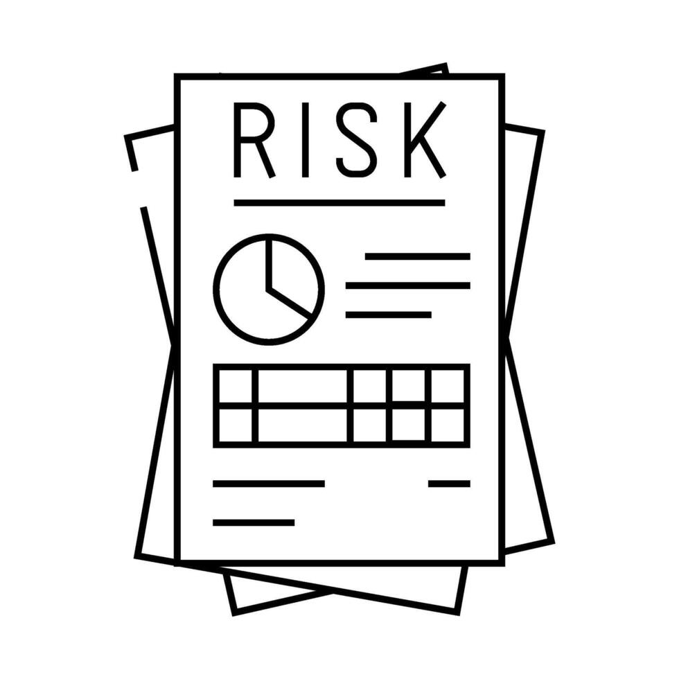 reporting risk line icon illustration vector