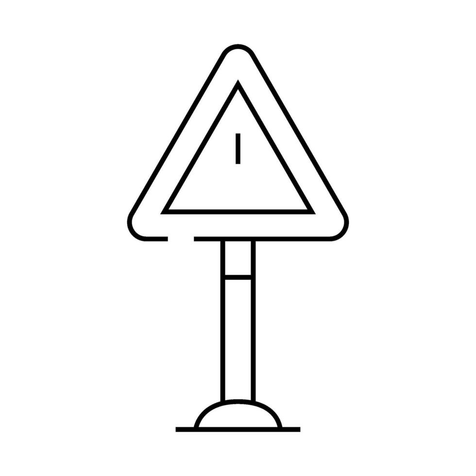 alert risk line icon illustration vector